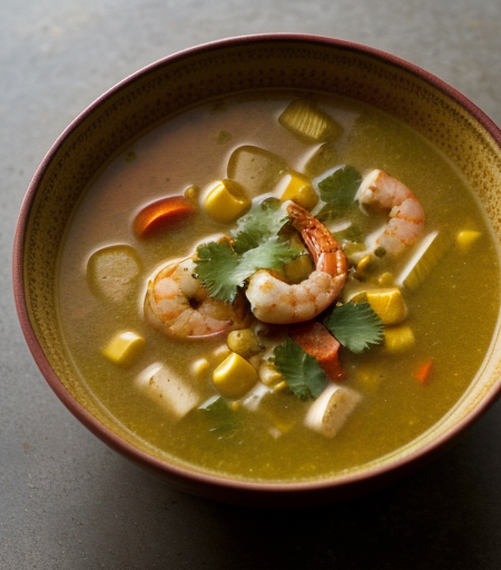 Curried Corn and Shrimp Soup recipe image