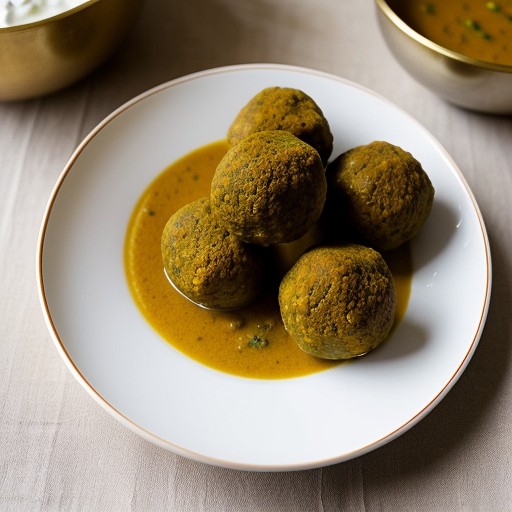 Dal Kofta Curry (Steamed Toor Balls in Buttermilk) recipe image