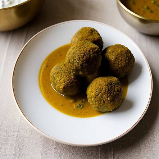 Dal Kofta Curry (Steamed Toor Balls in Buttermilk) recipe image