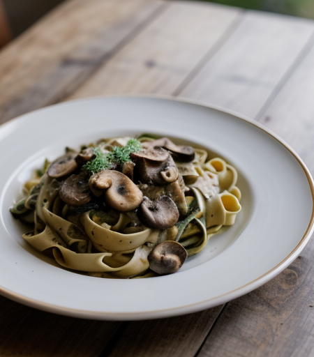 FETTUCINE WITH ZUCCHINI AND MUSHROOMS recipe image
