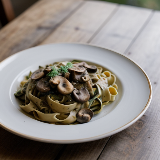 FETTUCINE WITH ZUCCHINI AND MUSHROOMS recipe image