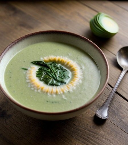 Leek, Potato, and Spinach Soup recipe image