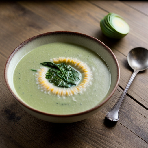 Leek, Potato, and Spinach Soup recipe image