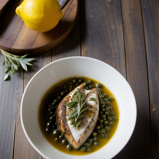 Mako Shark with Anchovy and Caper Sauce recipe image