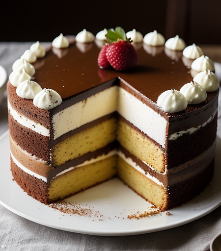 Mascarpone Torte With Espresso Sauce (Ronda Eikenberry) recipe image