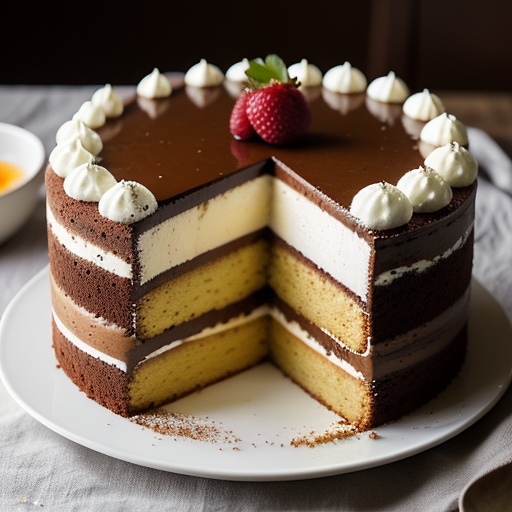 Mascarpone Torte With Espresso Sauce (Ronda Eikenberry) recipe image