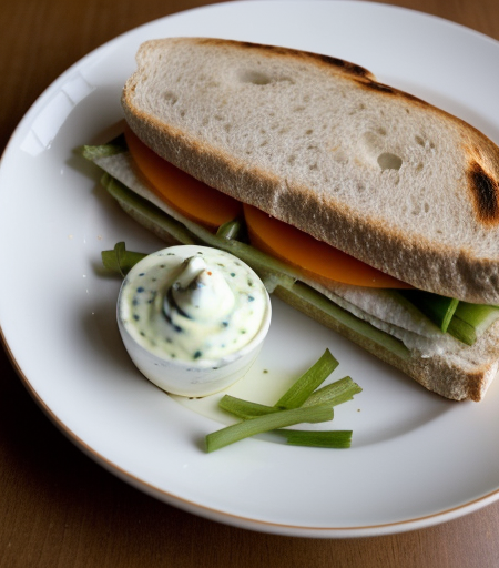 Mock Greek (Ovo-Lacto) Vegetarian Sandwiches (Vickie McCorkendale) recipe image