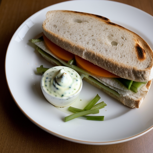 Mock Greek (Ovo-Lacto) Vegetarian Sandwiches (Vickie McCorkendale) recipe image