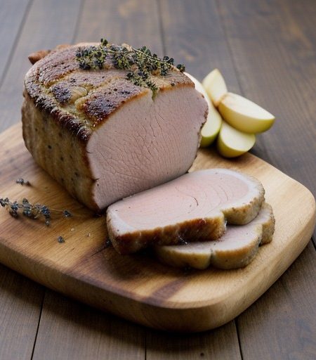 Pork Chops with Apple-Corn Bread Stuffing recipe image
