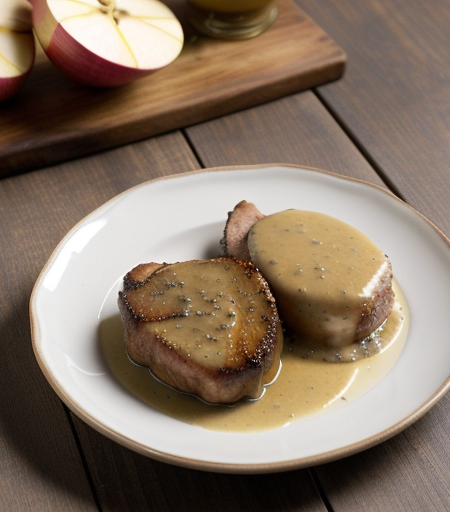 PORK CHOPS WITH APPLE GRAVY recipe image