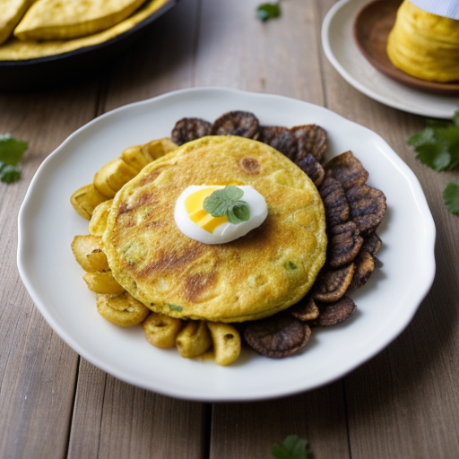 Puerto Rican Beef Plantain Omelette recipe image