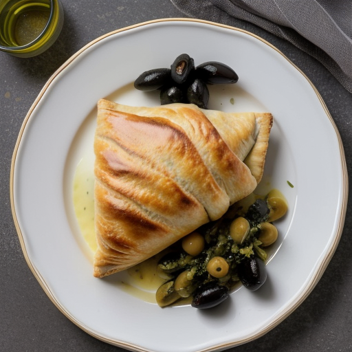 Puff Pastry Calzone with Chevre & Artichoke Hearts recipe image