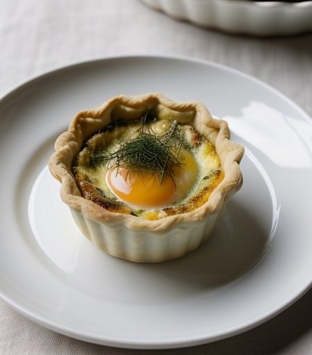 Quiche with Crab and Fennel recipe image