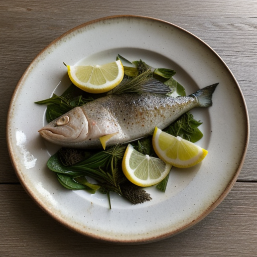 Roasted Fish Fillets with Dill and Spinach recipe image