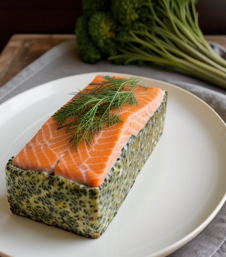 Salmon-Broccoli Loaf with Dill and Capers recipe image