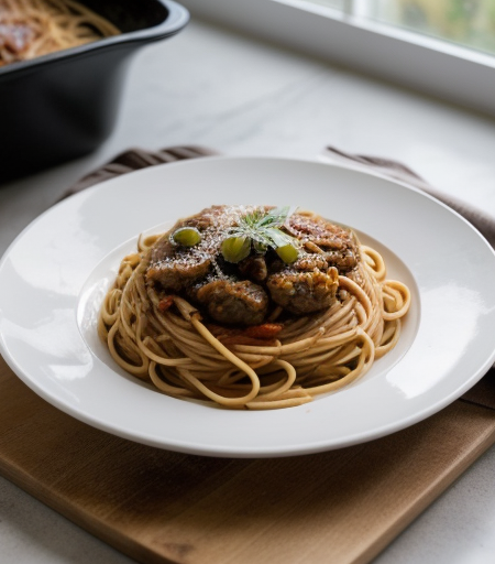 Spaghetti all’ Puttanesca recipe image