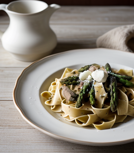Tagliatelle with Asparagus recipe image