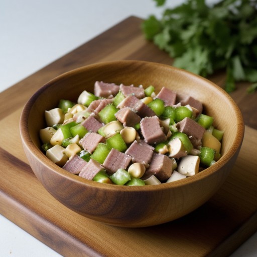 Ham Salad with Hot Peanut Dressing recipe image
